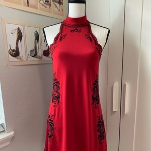 Mock Neck Shift Dress